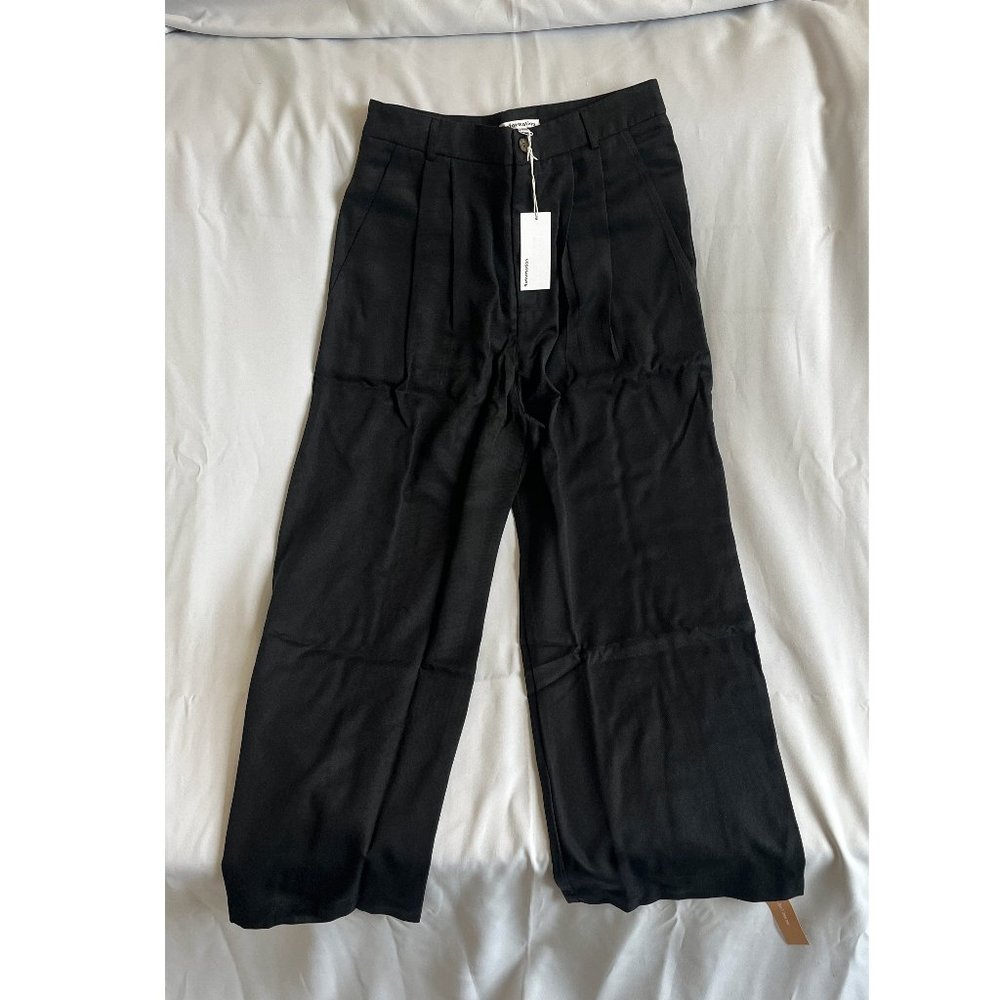 Reformation Mason Cropped Pant Black Size 8